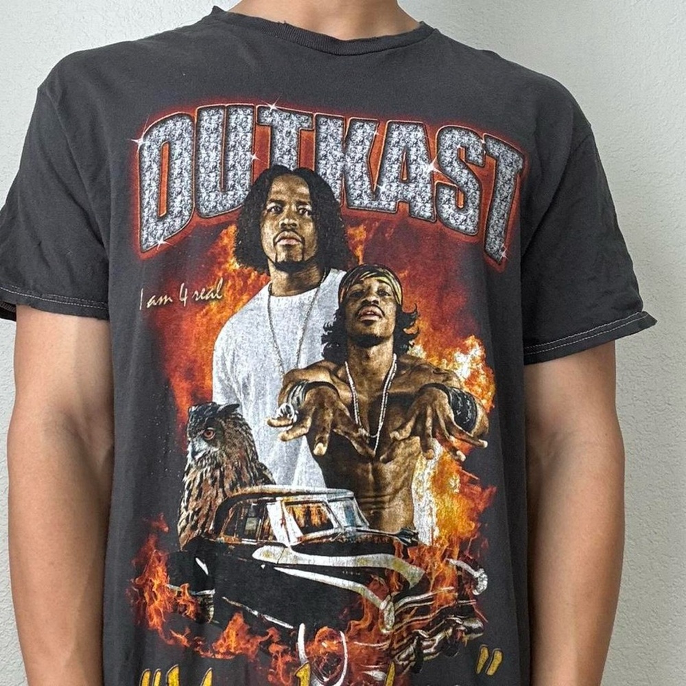 OutKast Rap Tee Graphics Gray T-Shirt